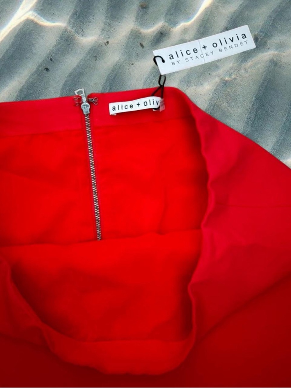 Alice + Olivia Bright Red Mini Skirt - Picture 2 of 3